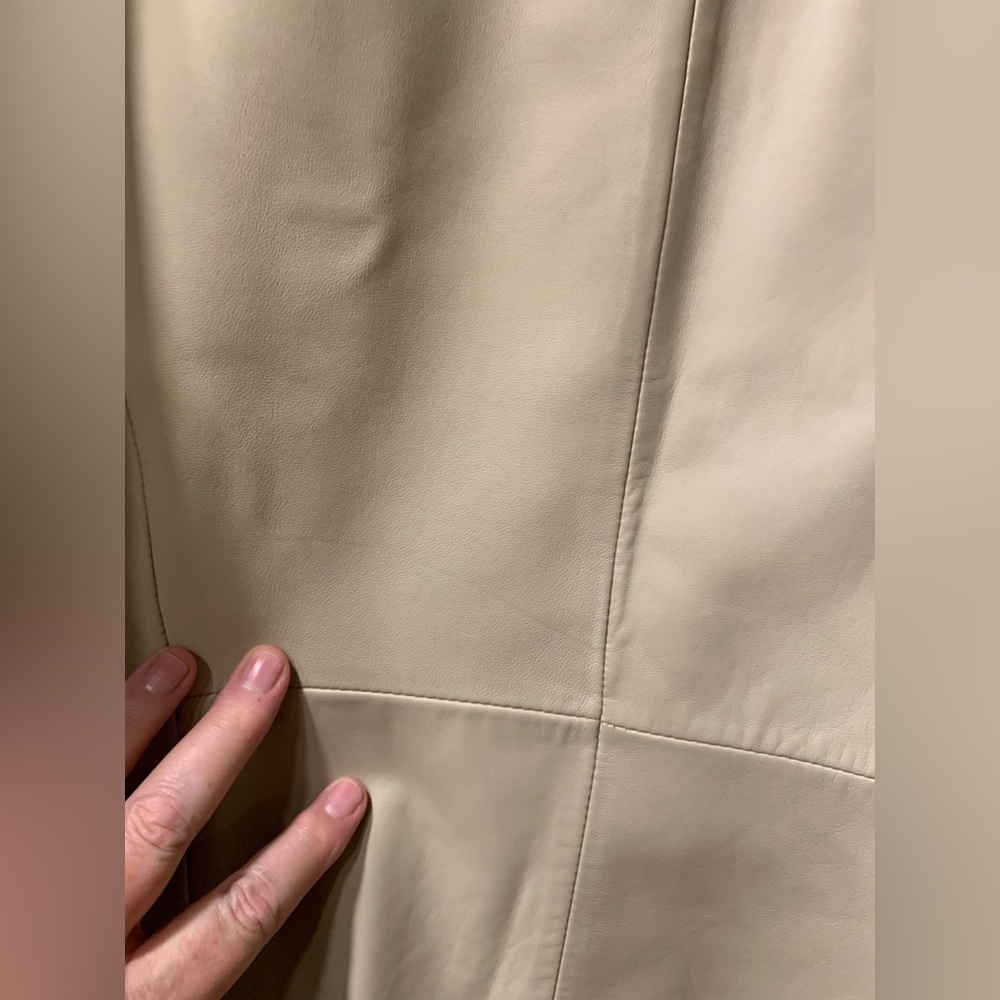 Nordstrom Womens Lamb Skin Leather Cream Everyday Blazer 🌴 - Picture 13 of 16